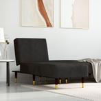 vidaXL Chaise longue fluweel zwart, Huis en Inrichting, Banken | Sofa's en Chaises Longues, Verzenden, Nieuw