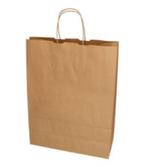 Draagtassen papier kraft  320x130x425 mm, Diversen, Cadeauverpakkingen, Nieuw