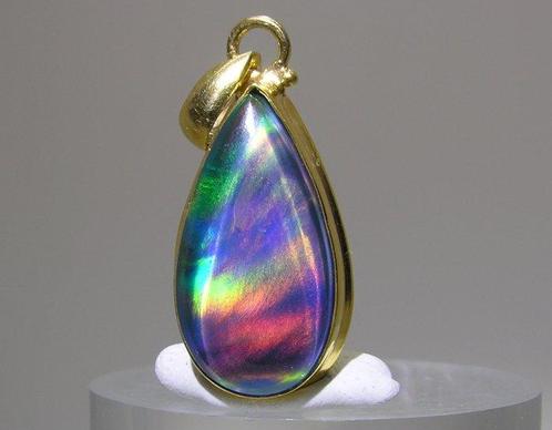 Opaal Hanger - Hoogte: 37 mm - Breedte: 14 mm- 4.3 g - (1), Verzamelen, Mineralen en Fossielen