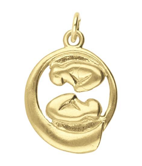 Gouden Baby tweeling in buik ketting hanger, Sieraden, Tassen en Uiterlijk, Kettinghangers, Verzenden