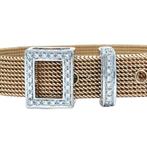 Bicolour gouden vintage armband met diamant 18 kt, Ophalen of Verzenden, Nieuw