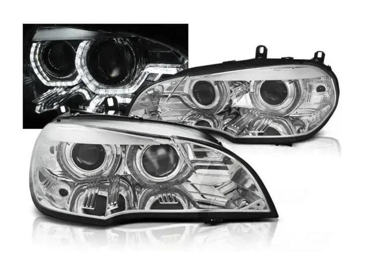 Xenon koplampen AngelEyes DRL Chrome geschikt voor BMW X5, Auto-onderdelen, Verlichting, Nieuw, BMW, Verzenden