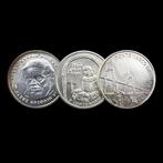 Portugal. Silver 3x 500 Escudos Circulating Commemorative, Postzegels en Munten