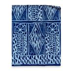 Fat Quarter Afrikaanse Wax Print Stof - Blauw Wit FTQ 8703 -, Hobby en Vrije tijd, Stoffen en Lappen, Ophalen of Verzenden, Nieuw