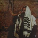 Originele Litho: Man met Tallit en Shofar bij de Muur in ..., Verzenden, Nieuw