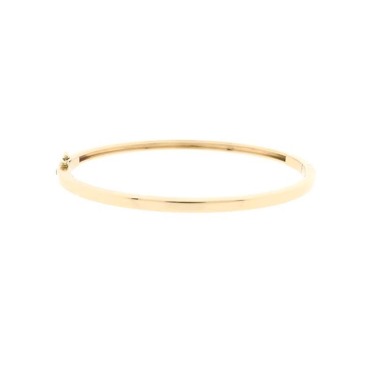 Gouden slavenarmband | Ø 61 mm (tijdloos sieraad), Sieraden, Tassen en Uiterlijk, Armbanden, Overige kleuren, Gebruikt, Goud, Ophalen of Verzenden