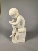sculptuur, Lenfant scribe daprès Canova - 42 cm - Marmer, Antiek en Kunst