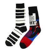 Sokken Katoen - Piano Print - Zwart Wit - Maat 38-45, Kleding | Dames, Sokken en Kousen, Nieuw
