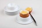 Luxe Eierhouder Wit Melamine Ø8,5x2cm (4 stuks), Verzenden