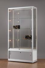 *TIP*  Luxe vitrinekast aluminium 100 cm met chromen, Ophalen of Verzenden, Nieuw in verpakking