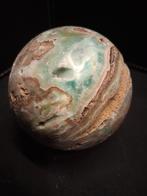 Natural Aragonite Sphere - 6.7 cm - Blue Aragonite, Verzamelen, Verzenden