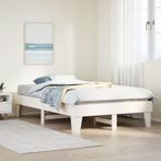vidaXL Bedframe zonder matras massief grenenhout wit 120x190, Verzenden, Wit, Nieuw, 190 cm of minder