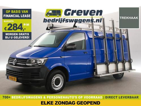 Volkswagen Transporter 2.0 TDI L2H1 140PK Glasauto €284pm, Auto's, Bestelauto's, Handgeschakeld, Diesel, Blauw, Volkswagen, Verzenden