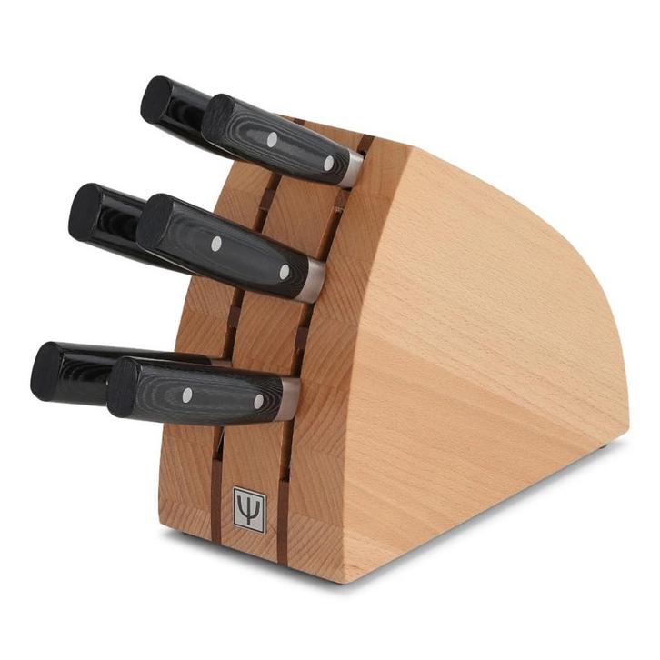 Yaxell Zen Messenset – 7-delig – Beukenhouten Messenblok, Huis en Inrichting, Keuken | Bestek, Nieuw, Ophalen of Verzenden