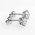 Oorbellen - 14 karaat Witgoud - 1.04ct. tw. Diamant, Sieraden, Tassen en Uiterlijk, Nieuw