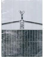 1986 ROLLS ROYCE PROGRAMMA BROCHURE ENGELS, Nieuw, Author