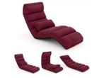 Opvouwbare vloerstoel bordeauxrood 175 x 55 x 20 cm Costway, Huis en Inrichting, Woonaccessoires | Overige, Verzenden, Nieuw