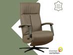 Leren elektrisch relaxfauteuil Pure - Toledo Moss, Huis en Inrichting, Fauteuils, Bohemian, Industrieel, Modern, Scandinavisch