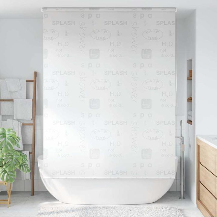 vidaXL Rolgordijn voor douche 140x240 cm splash, Huis en Inrichting, Badkamer | Badtextiel en Accessoires, Grijs, Nieuw, Verzenden