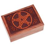 Tarotdoos Pentagram Gegraveerd, Sieraden, Tassen en Uiterlijk, Edelstenen, Verzenden, Nieuw