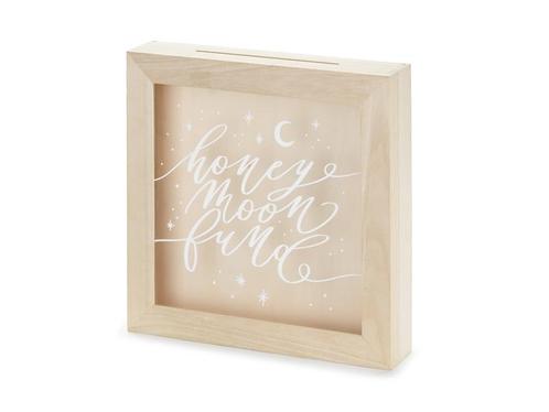 Houten Gelddoosje Bruiloft 30cm, Hobby en Vrije tijd, Feestartikelen, Nieuw, Verzenden