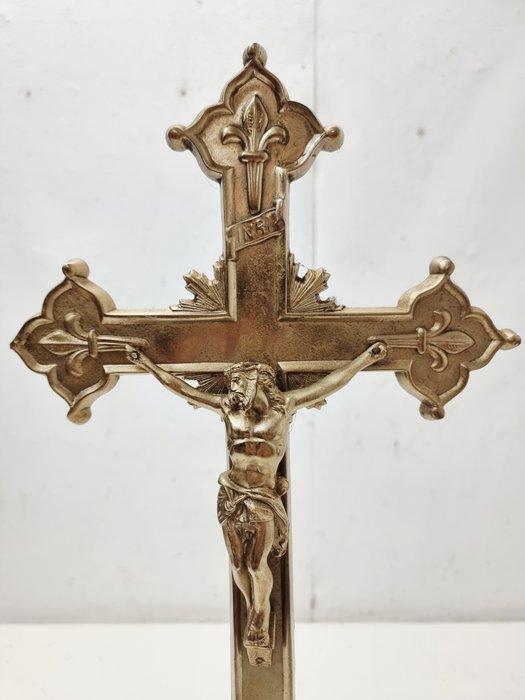 Crucifix - Legering - Early 20th century - 50 cm, Antiek en Kunst, Kunst | Niet-Westerse kunst