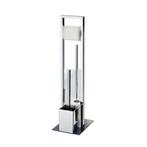Toiletborstelhouder Set Allibert Verry Vrijstaand 24x70x18, Ophalen of Verzenden, Nieuw, Chroom, Bad