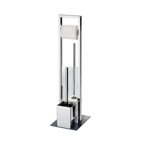 Toiletborstelhouder Set Allibert Verry Vrijstaand 24x70x18, Doe-het-zelf en Verbouw, Sanitair, Bad, Nieuw, Chroom, Ophalen of Verzenden