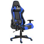 vidaXL Gamestoel draaibaar PVC blauw, Verzenden, Nieuw, Blauw