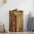 vidaXL Dressoir 30x42,5x93 cm bewerkt hout oud houtkleurig, Verzenden, Nieuw, Overige houtsoorten, Minder dan 50 cm