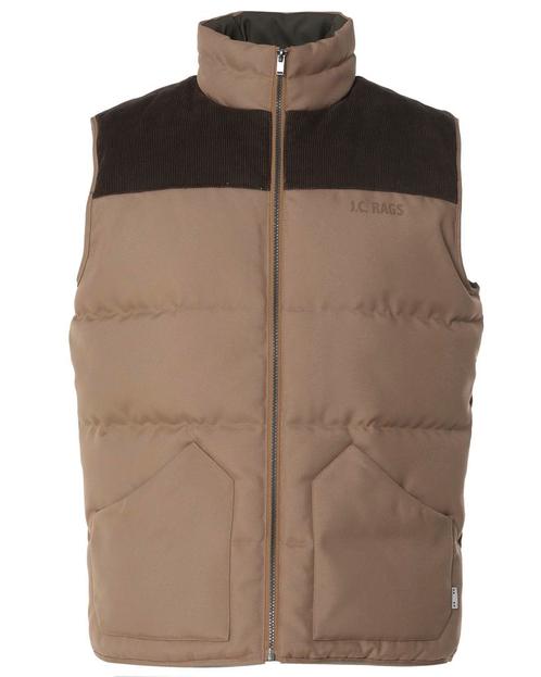 -70% J.C. Rags  J.C. Rags Robert bodywarmer  maat S, Kleding | Heren, Bodywarmers, Bruin, Nieuw, Verzenden