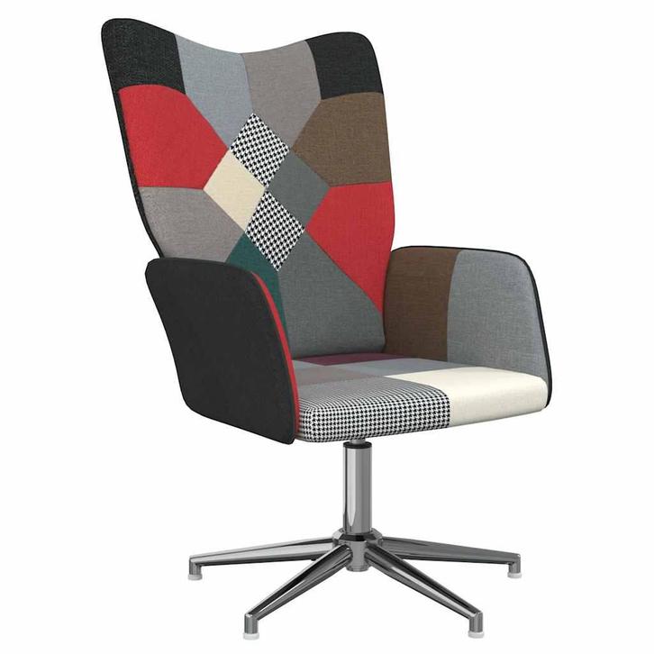 vidaXL Relaxstoel patchwork stof, Huis en Inrichting, Fauteuils, Nieuw, Verzenden