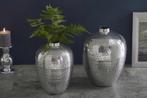 Elegante vazen set van 2 ORIENTAAL 32 cm zilver in, Huis en Inrichting, Woonaccessoires | Vazen, Ophalen of Verzenden, Nieuw