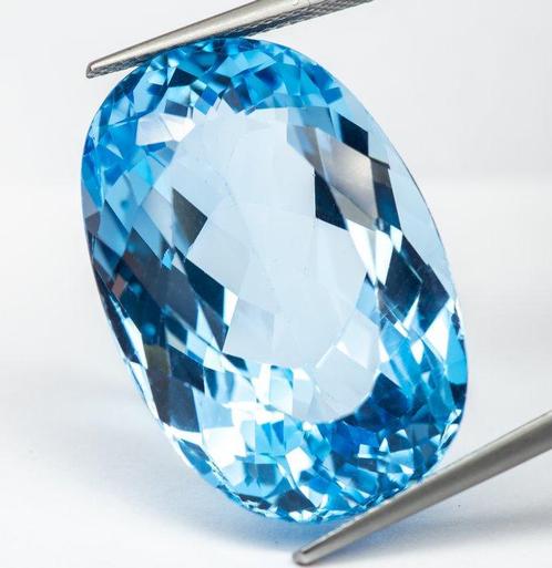 Zonder Minimumprijs Topaas - 49.81 ct - Antwerp Laboratory, Sieraden, Tassen en Uiterlijk, Edelstenen