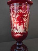 Pot - Glas - Rubinglas 19e eeuw. Bohemen