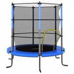 vidaXL Trampoline met veiligheidsnet rond 140x160 cm blauw, Kinderen en Baby's, Speelgoed | Buiten | Trampolines, Verzenden, Nieuw