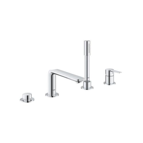 Badrandcombinatie Met Baduitloop Grohe Lineare New 4-gats, Doe-het-zelf en Verbouw, Sanitair, Kraan, Nieuw, Chroom, Ophalen of Verzenden