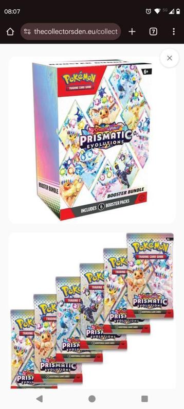 Pokemon prismatic boosterbundle beschikbaar voor biedingen