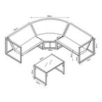 Loungeset Karg tuinset met kussens donkergrijs casa.pro, Verzenden, Nieuw