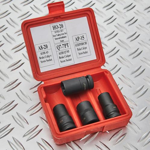 Smoos Doppenset 4-delig voor remklauwen en draagarmen -, Auto diversen, Autogereedschap, Nieuw, Ophalen of Verzenden