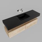 Badkamermeubel AQS Ibiza 150 cm Washed Oak Twee Soft-Close, Ophalen of Verzenden, Nieuw