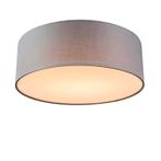 Plafondlamp grijs 30 cm incl. LED - Drum LED, Nieuw, Overige materialen, Modern