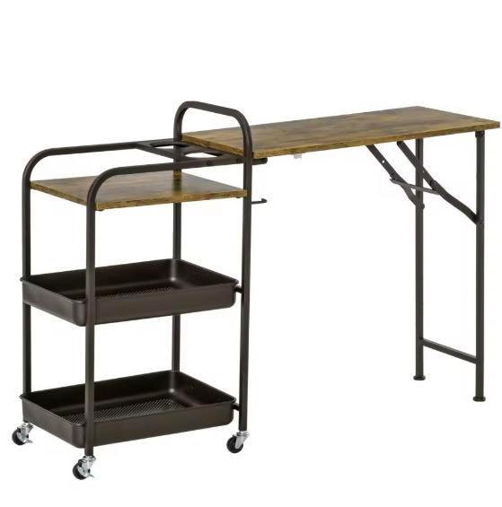 Opvouwbare Keukentrolley met Wielen & Inklapbaar Blad  Laat, Huis en Inrichting, Keuken | Keukenelementen, Nieuw, Verzenden