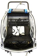 Fietskar kind - buggy - 2-zits - met schokbreker - blauw, Nieuw, 20 tot 40 kg, Ophalen of Verzenden, Kinderkar