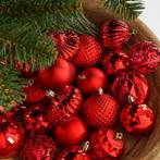 Kerstballen Set - 60 Stuks - Ø7 cm - Onbreekbaar - Rood, Diversen, Kerst, Verzenden, Nieuw