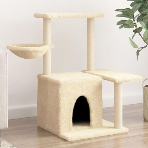 vidaXL Kattenmeubel met sisal krabpalen 83 cm crèmekleurig, Dieren en Toebehoren, Katten-accessoires, Nieuw, Verzenden