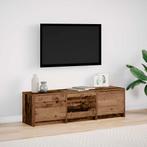 vidaXL TV-kast met LED met lade Oudhout 140 x 34 x 40 cm, Minder dan 50 cm, Verzenden, Nieuw, Minder dan 100 cm