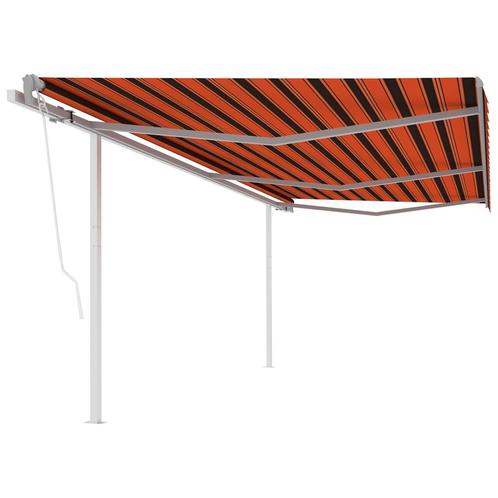 vidaXL Luifel automatisch uittrekbaar met palen 6x3,5 m, Tuin en Terras, Zonneschermen, Nieuw, Verzenden