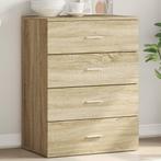 vidaXL Dressoir 60x39x80 cm bewerkt hout sonoma eikenkleurig, Verzenden, Nieuw, 50 tot 100 cm, 25 tot 50 cm