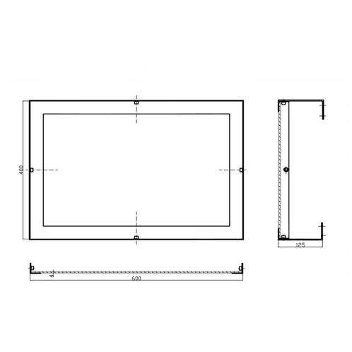 Badkamer kantelspiegel Sapho 40x60 RVS, Doe-het-zelf en Verbouw, Sanitair, Ophalen of Verzenden